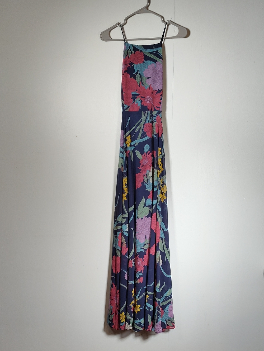 Lulus A Dream Realized Navy Blue Floral Print Maxi Dress M - Picture 6 of 13